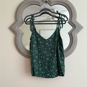 Green Floral Women's Top